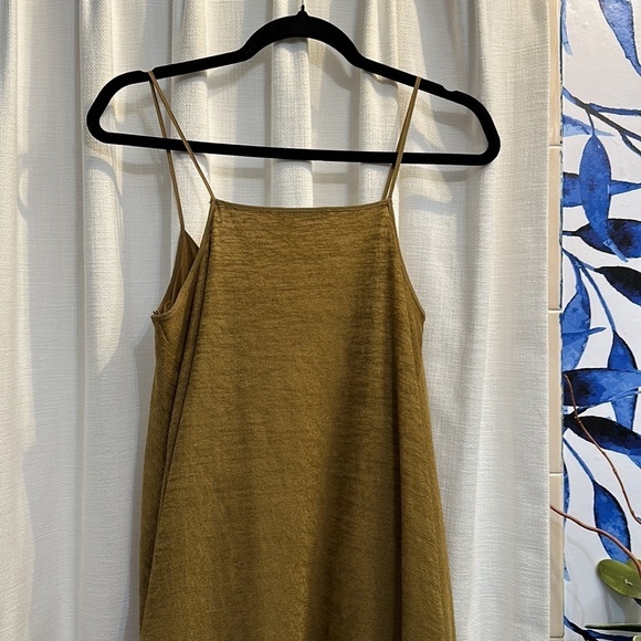 Women's Zara Ruffled Layered Fully Lined Spaghetti Strap Midi Dress Size Small - Picture 6 of 7